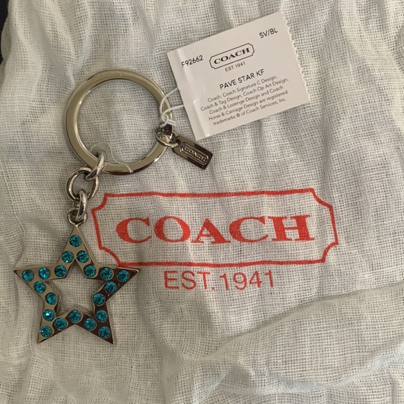 Y2K Vintage COACH Pave Star Keychain - Picture 6 of 6
